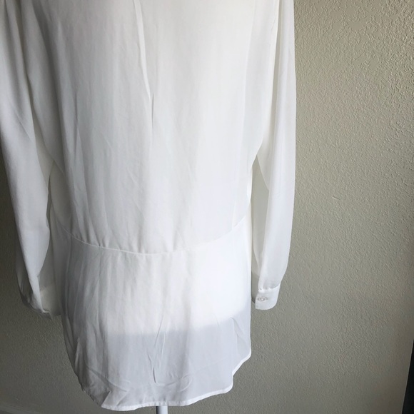 Chico’s  ivory,long sleeved ruffled blouse - Picture 3 of 4